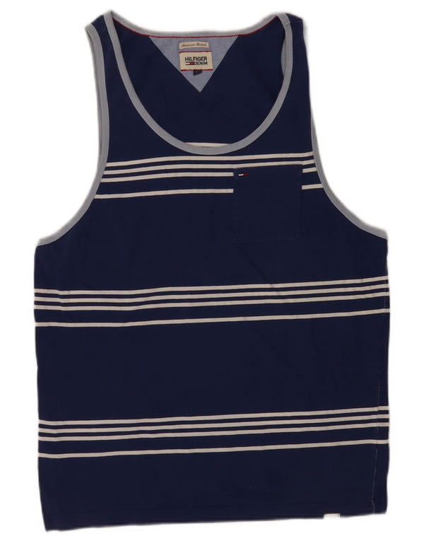 Tommy Hilfiger Herrevest Top Medium Marineblå Stribet Bomuld