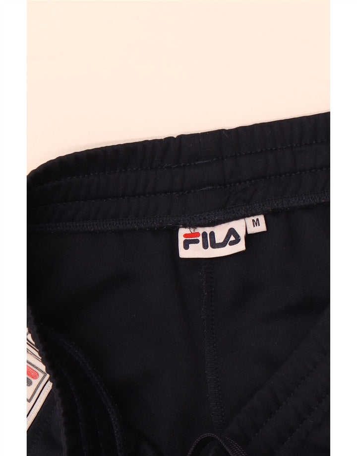 Fila Mens Graphic Tracksuit Trousers Medium  Navy Blue Colourblock