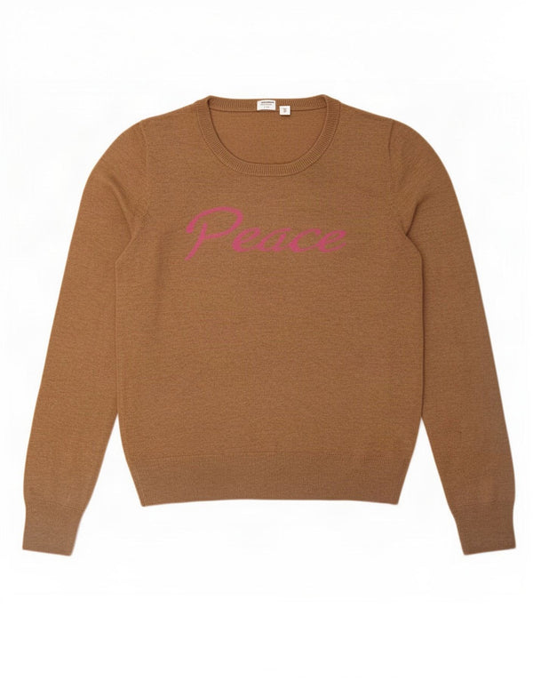 Gap Dame Grafisk Boat Neck Jumper Sweater US 8 Medium Brun Nylon