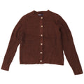 Marks & Spencer Dame Cardigan Sweater UK 14 Medium Brun Polyester