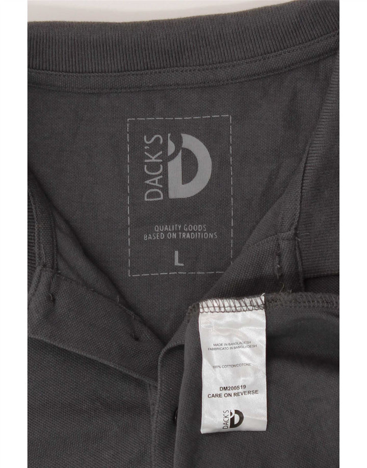 Dack's Herren-Poloshirt, große graue Baumwolle