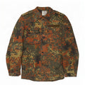 Vintage Mens Military Shirt Medium Khaki Camouflage Cotton