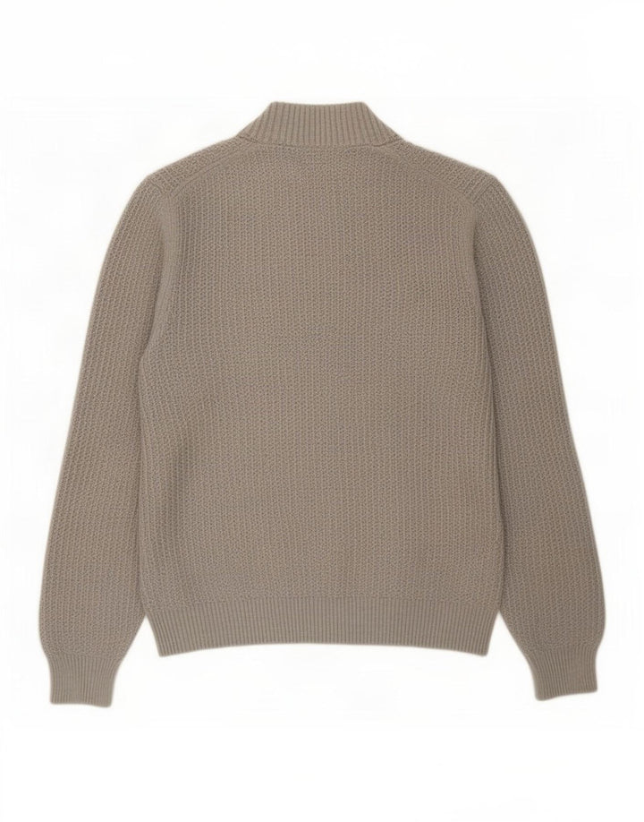 Massimo Dutti Maglione da uomo con scollo a V grande cotone grigio