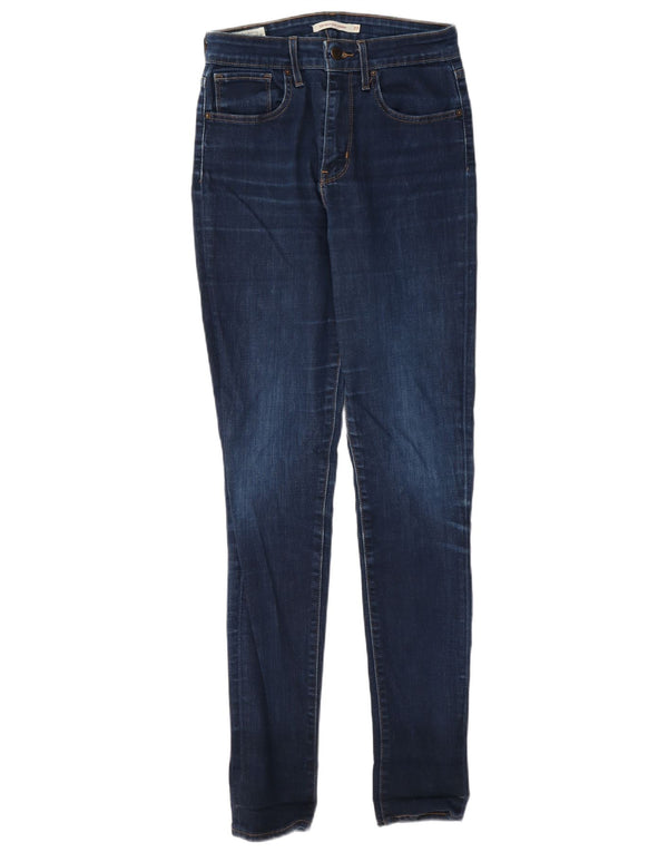 Женские джинсы скинни Levi's 721 с высокой посадкой W27 L32 Темно-синие, хлопок