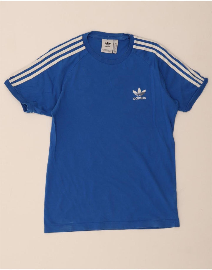 Adidas herre T-shirt top lille blå bomuld