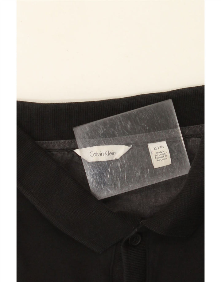 CALVIN KLEIN Mens Polo Shirt XL Black
