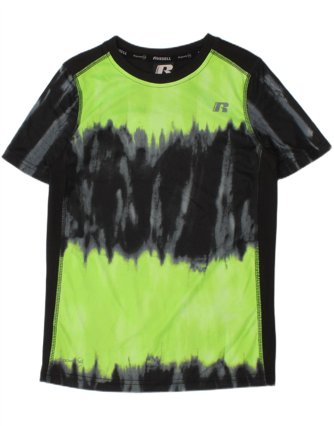 Russell Athletic T-Shirt für Jungen, 7–8 Jahre, Mittelschwarz, Batik-Polyester