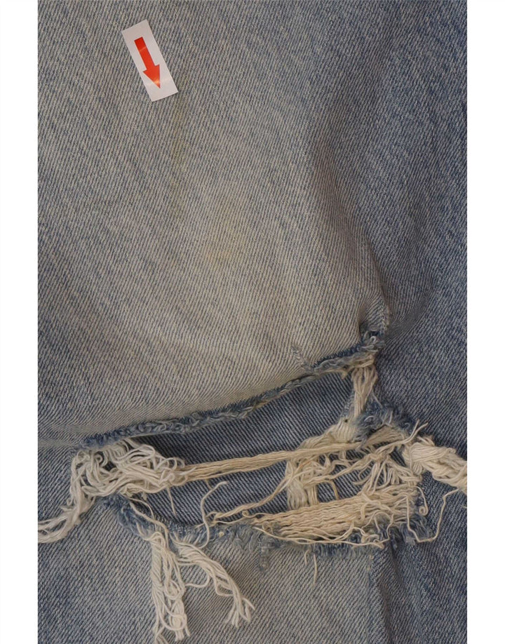 Zara Womens Distressed Tapered Jeans EU 42 Large W32 L30 Blue