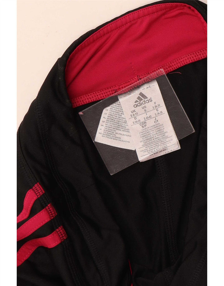 Adidas Womens Climalite Tracksuit Trousers UK 8/10 Small Black Polyester