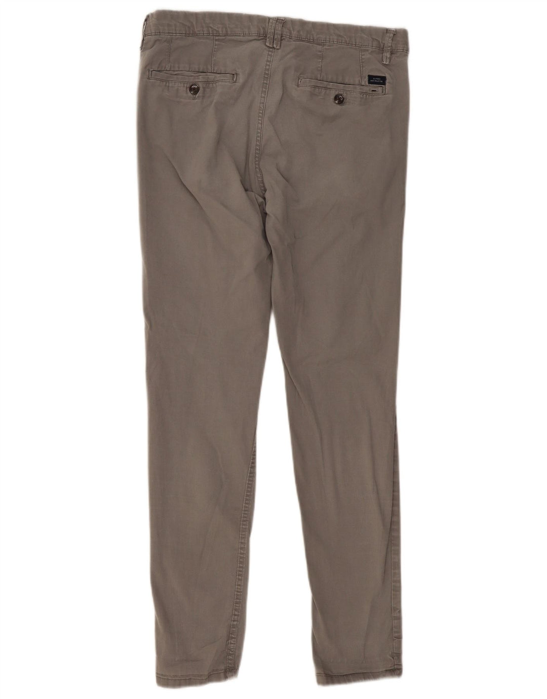 Zara Mens Slim Chino Trousers EU 40 Medium W31 L29 Grey