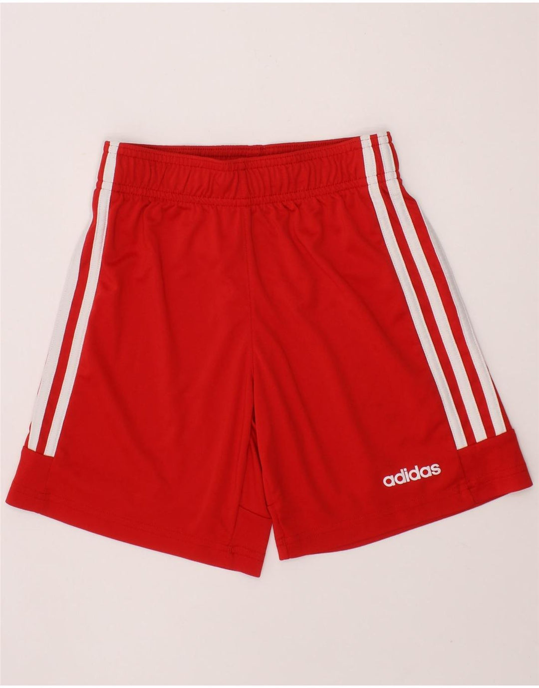 ADIDAS Boys Climalite Sport Shorts 9-10 Years  Red Polyester Vintage Adidas and Second-Hand Adidas from Messina Hembry 