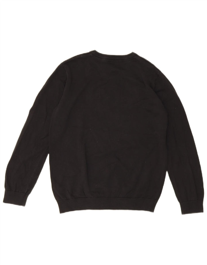 Marks & Spencer Boys V-Neck Jumper Sweater 13-14 Years Black Cotton