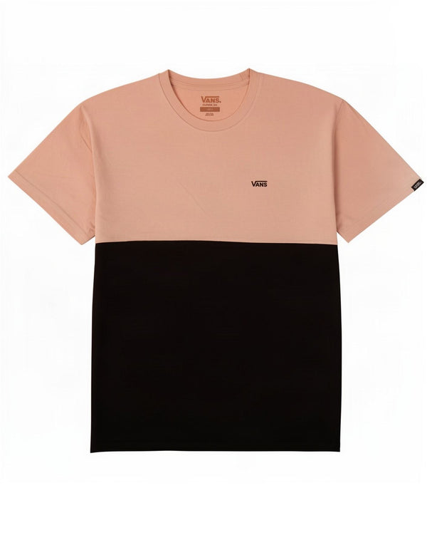 Męski T-shirt Vans o klasycznym kroju, duży, czarny, bawełniany z blokami kolorów