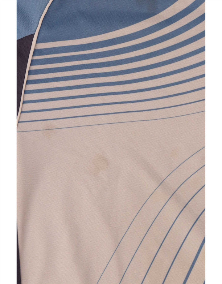 Lotto Mens Zip Neck Polo Shirt XL Blue Colourblock Polyester