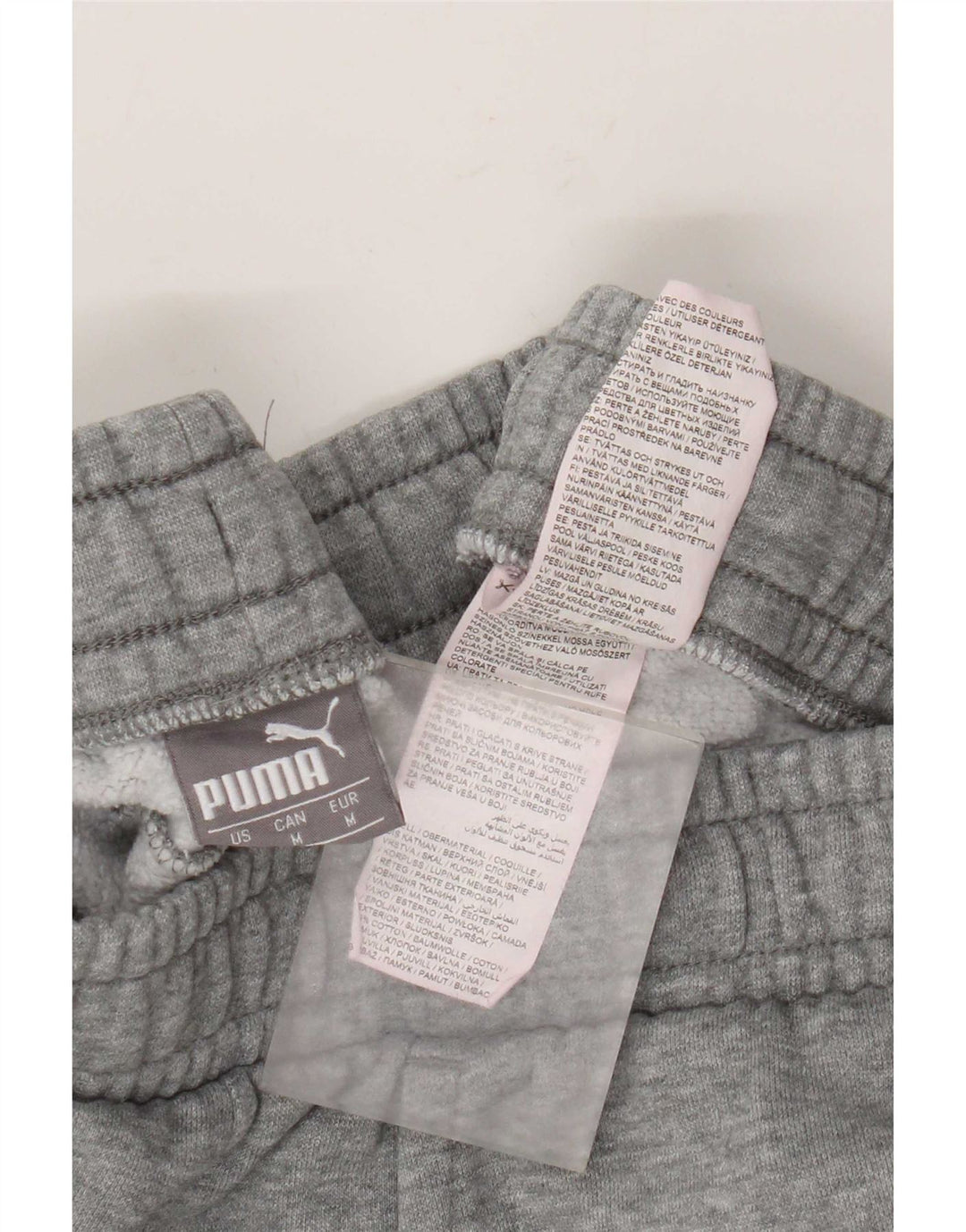 Puma Mens Tracksuit Trousers Joggers Medium Grey Flecked Cotton