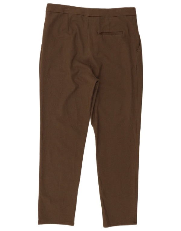 Pantaloni chino con pegging a vita alta da donna Zara medi W28 L28 marroni