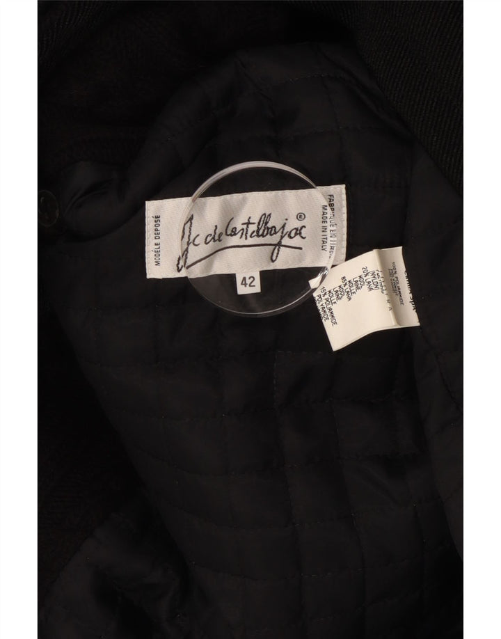 JC De Castelbajac Womens Oversized Pea Coat EU 42 Large Black Classic