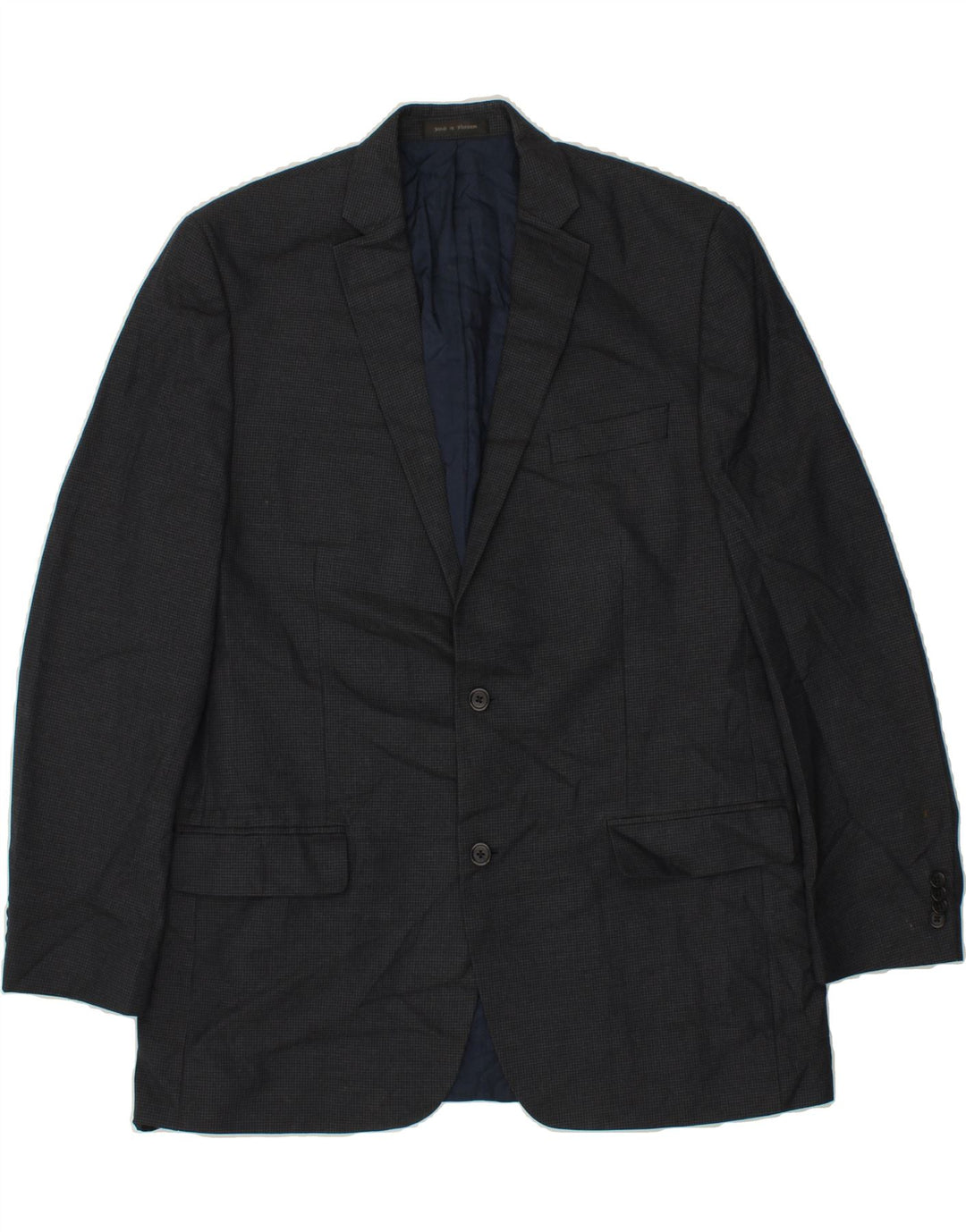 MICHAEL KORS Mens 2 Button Blazer Jacket UK 44 2XL Navy Blue Houndstooth Vintage Michael Kors and Second-Hand Michael Kors from Messina Hembry 
