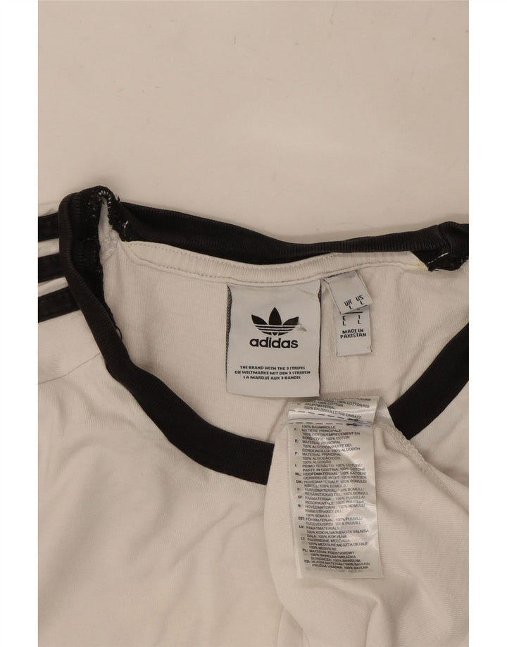 ADIDAS Mens T-Shirt Top Large White Cotton