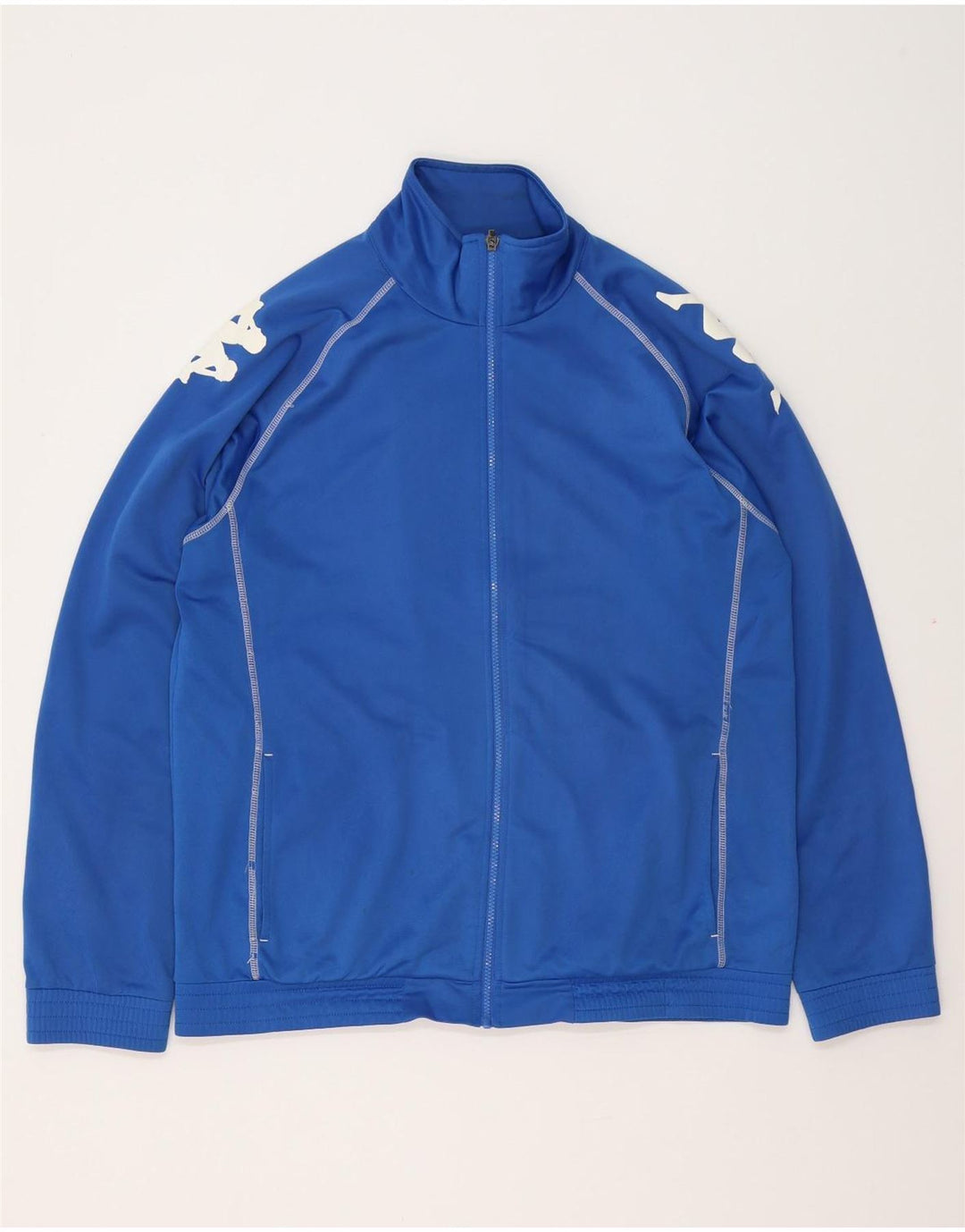 KAPPA Mens Graphic Tracksuit Top Jacket XL Blue Polyester