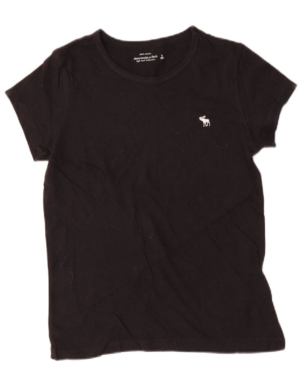 Abercrombie & Fitch Womens T-Shirt Top UK 10 Small Black Cotton