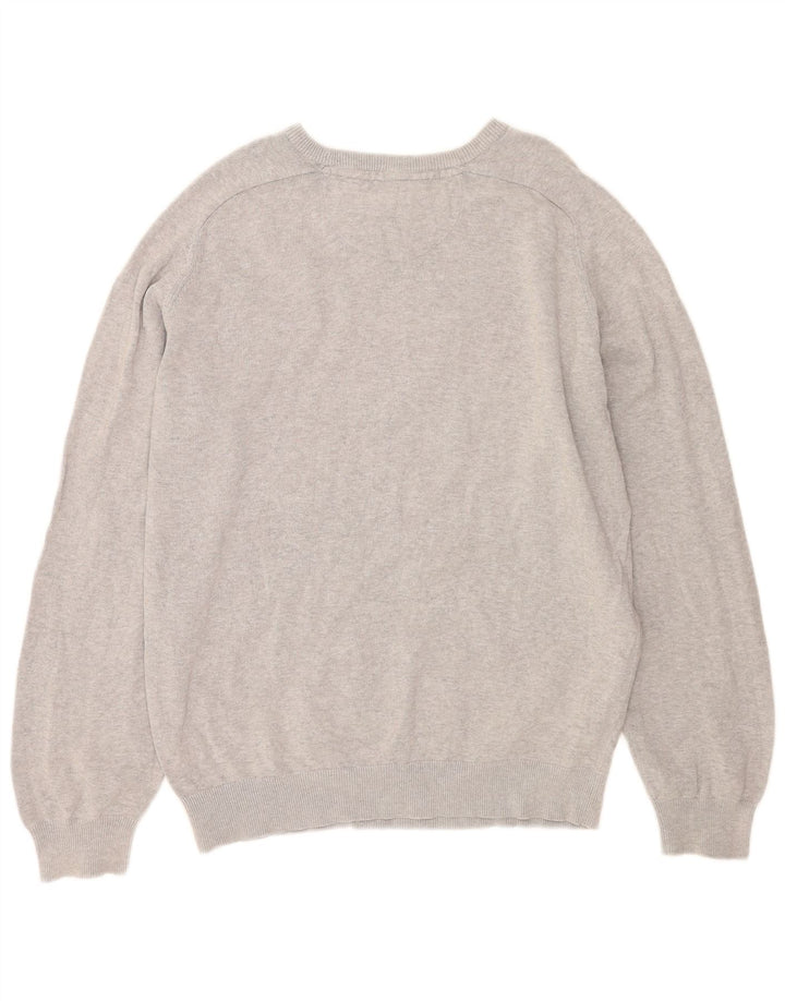 Farah Mens Boat Neck Jumper Sweater 2XL Grey Cotton