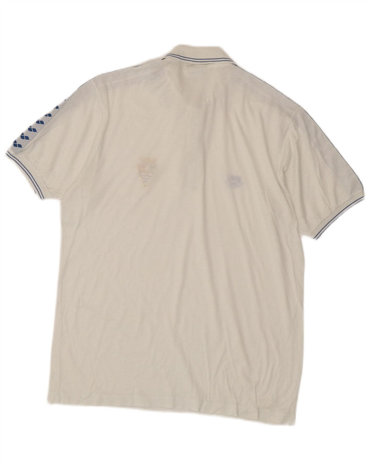 Arena Mens Graphic Polo Shirt Medium White