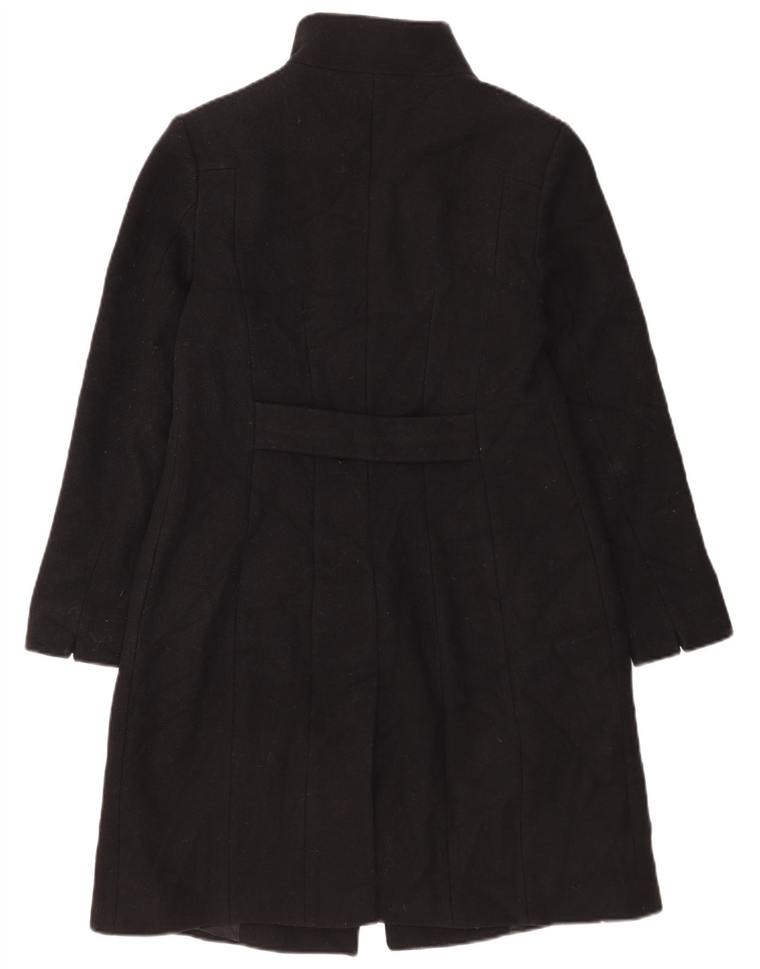 Reiss Womens Overcoat UK 10 Small Black Wool