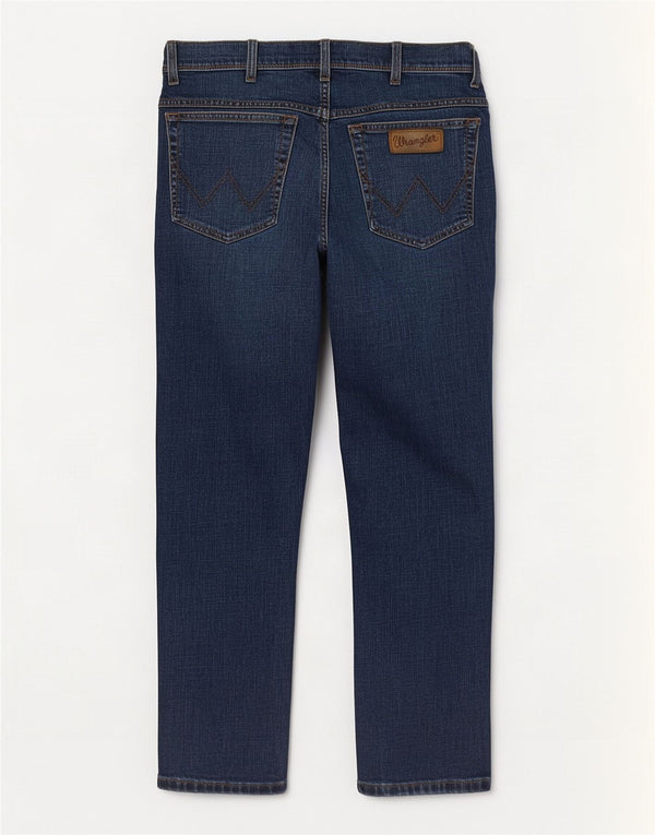 Jeans dritti da uomo Wrangler Texas W34 L32 cotone blu navy
