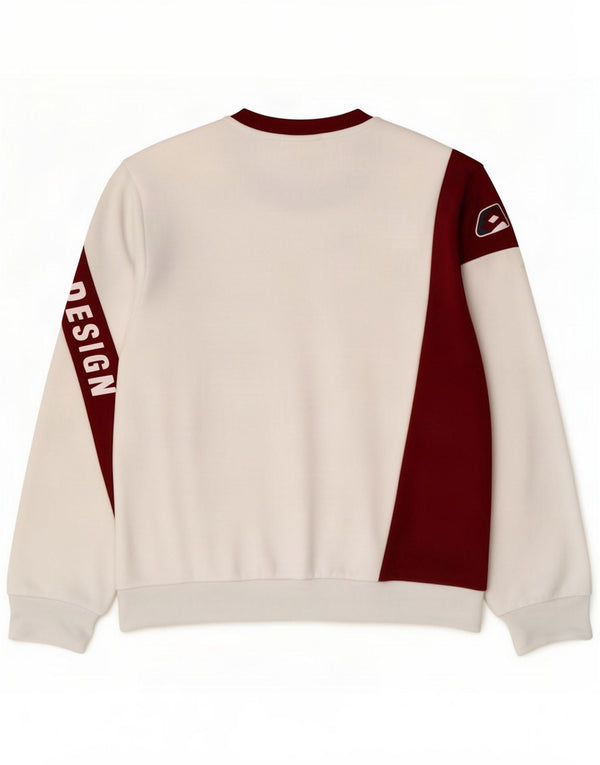 Lotto Felpa con grafica da donna, maglione UK 14 Medium White Colourblock