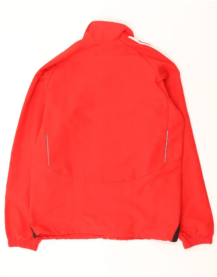ADIDAS Mens Tracksuit Top Jacket UK 38/40 Medium Red Colourblock Polyester