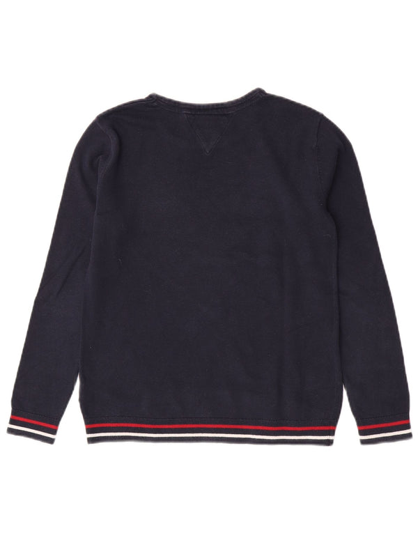 Maglione maglione girocollo con grafica per ragazzi Tommy Hilfiger 11-12 anni blu navy