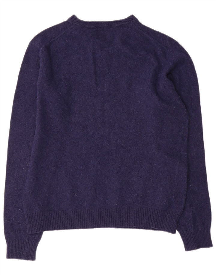 Joules Maglione da uomo con scollo a V in lana media blu navy
