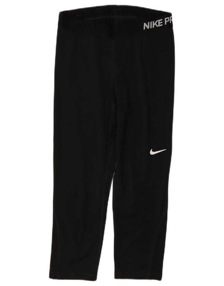 Nike Womens Dri Fit Graphic Capri Leggings UK 12 Medium Black
