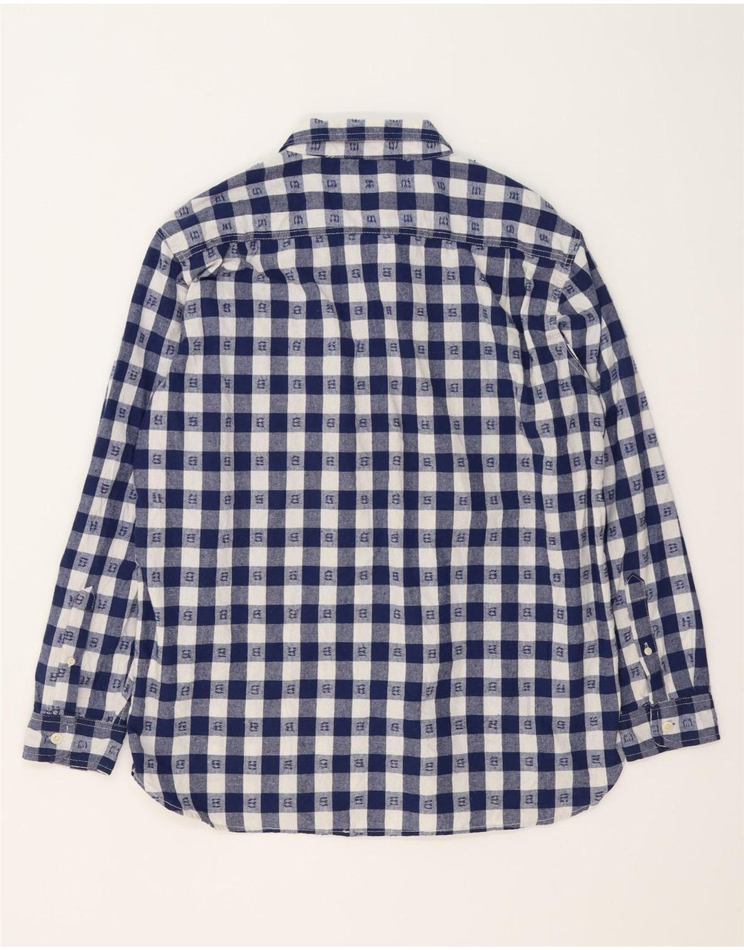 Lee Mens Loose Fit Shirt XL Navy Blue Check Cotton