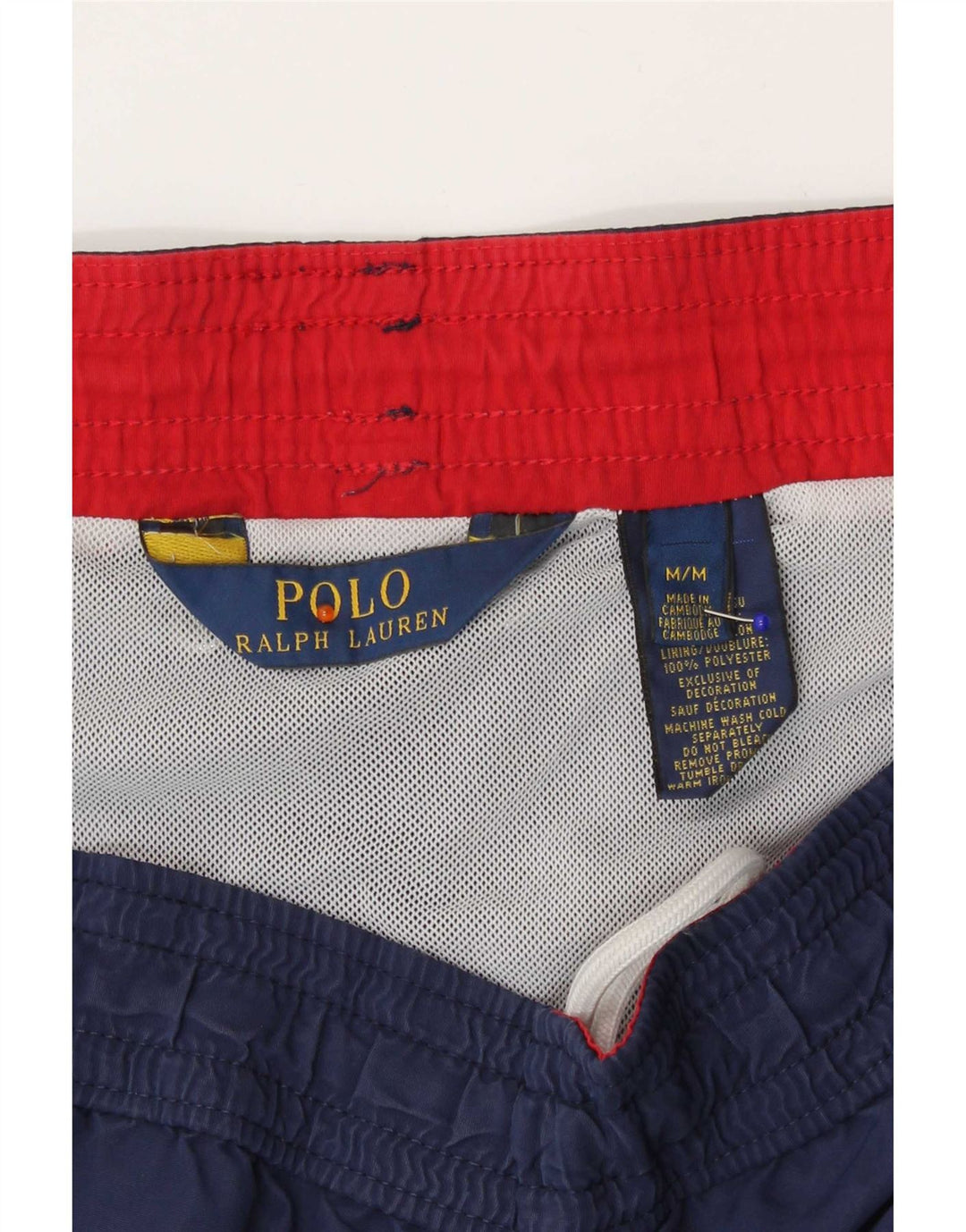 Polo Ralph Lauren Mens Swimming Shorts Medium Navy Blue Nylon