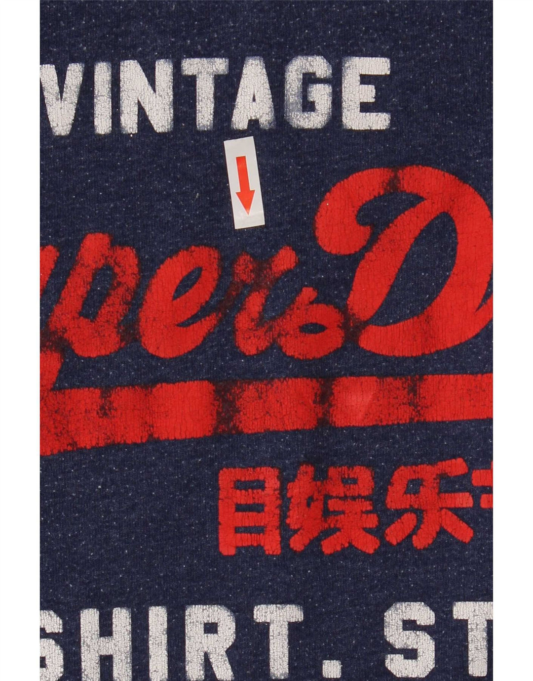 Superdry Grafisk T-shirt top til mænd, stor blå bomuld