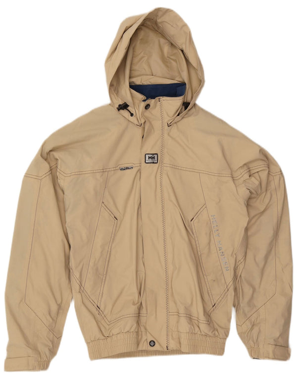 Helly Hansen Herren-Bomberjacke mit grafischer Kapuze, UK 36, Small, Beige, Nylon