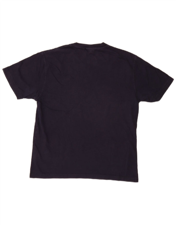FILA Mens Graphic T-Shirt Top Medium Navy Blue Cotton