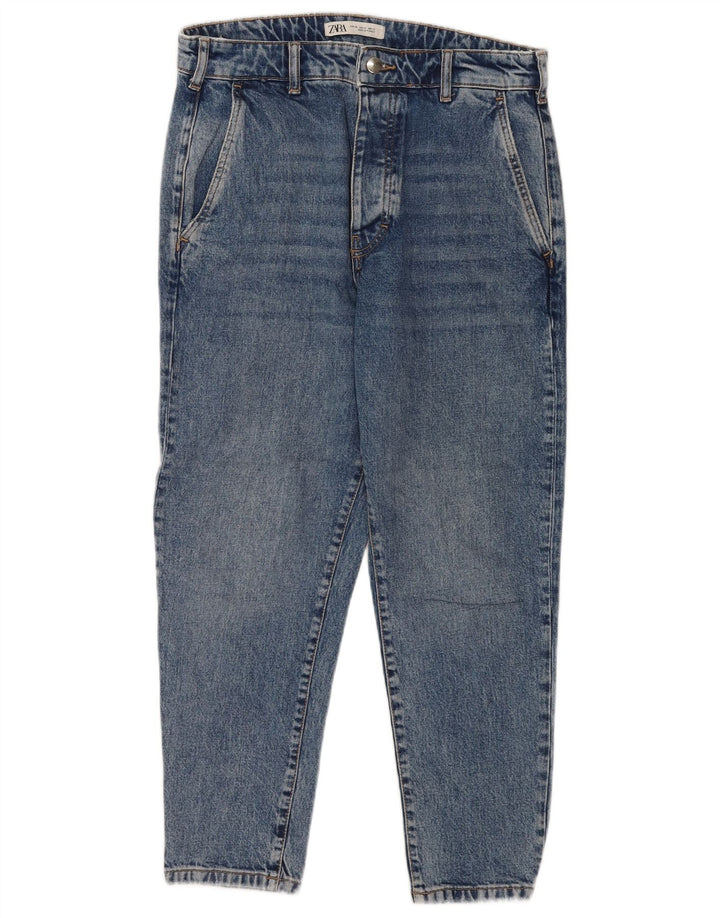Zara Mens Cropped Tapered Jeans EU 40 Medium W31 L25 Blue