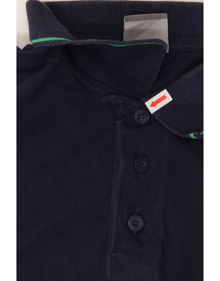 PUMA Mens Polo Shirt Medium Navy Blue Cotton Vintage Puma and Second-Hand Puma from Messina Hembry 