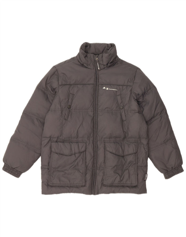 Champion Wattierte Jacke für Jungen, 11–12 Jahre, Größe L, Grau, Polyamid