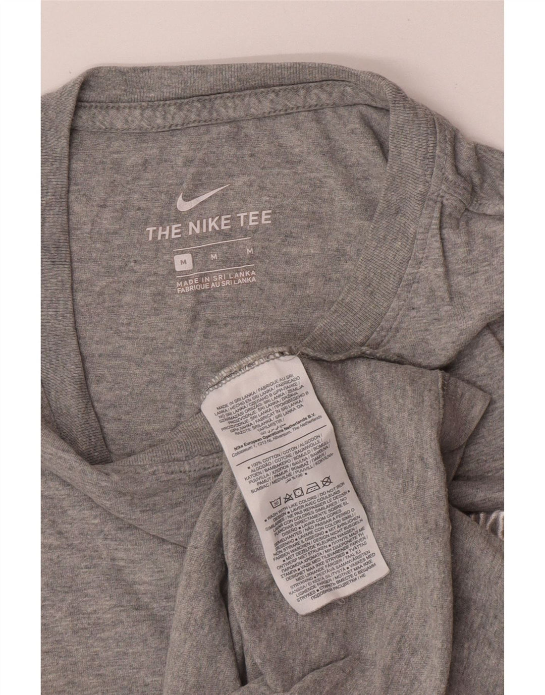 Nike Mens T-Shirt Top Medium Grey Cotton