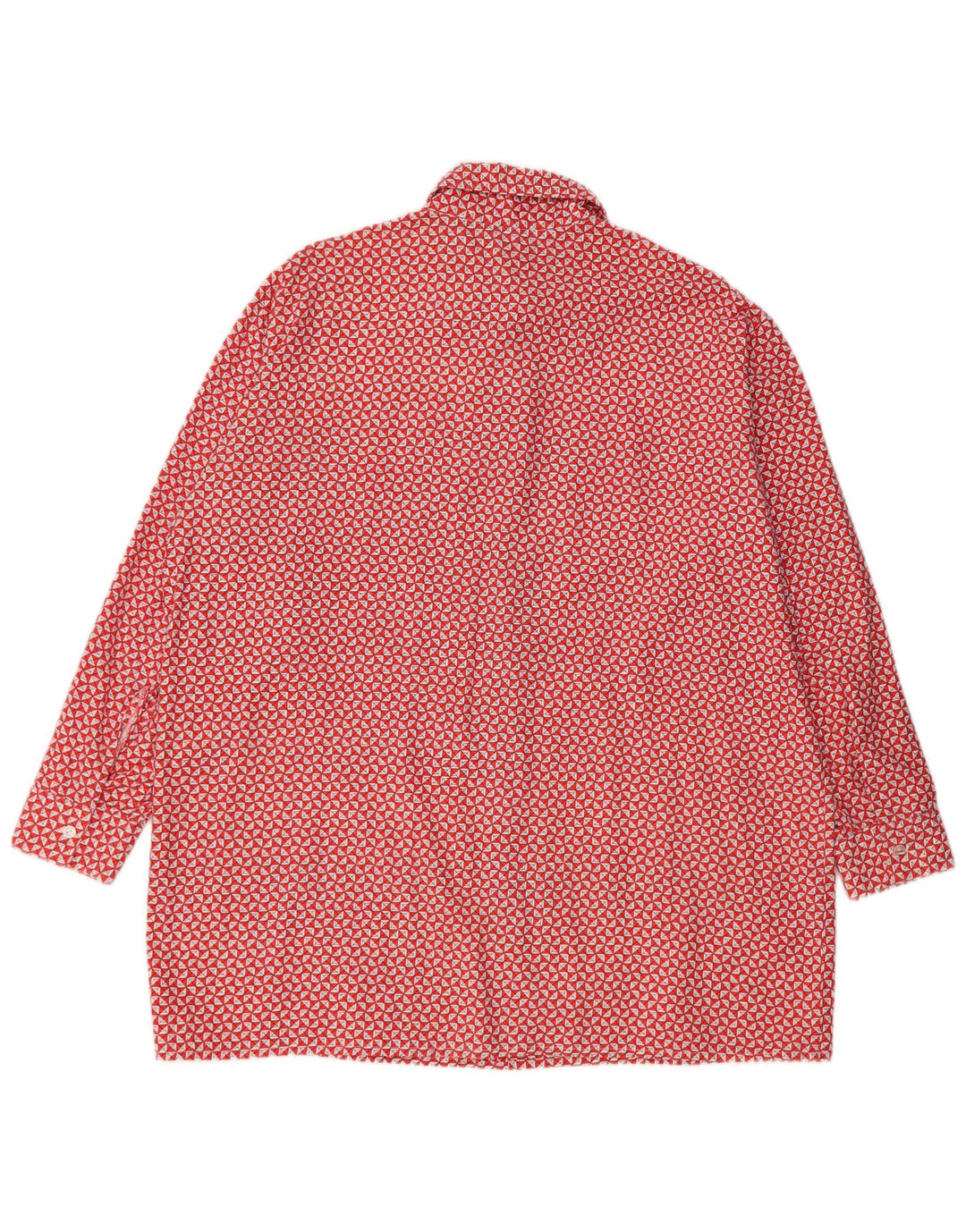 Vintage Mens Shirt Size 44 XL Red Geometric