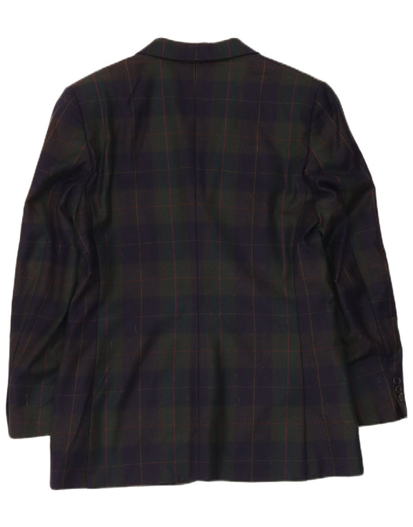 Vintage Womens 3 Button Blazer Jacket UK 14 Medium Multicoloured Check