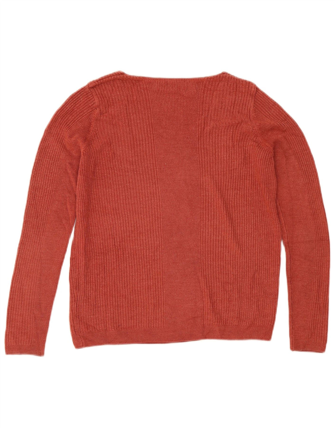 Marks & Spencer Womens V-Neck Jumper Sweater UK 12 Medium  Brown Acrylic