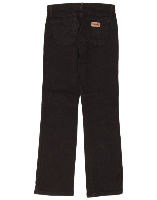 Wrangler Damen Hipster Bootcut Jeans US 10 Medium W28 L32 Schwarze Baumwolle