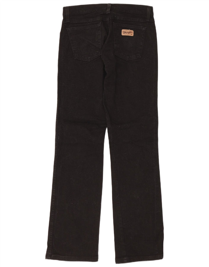 Wrangler Womens Hipster Bootcut Jeans US 10 Medium W28 L32 Black Cotton