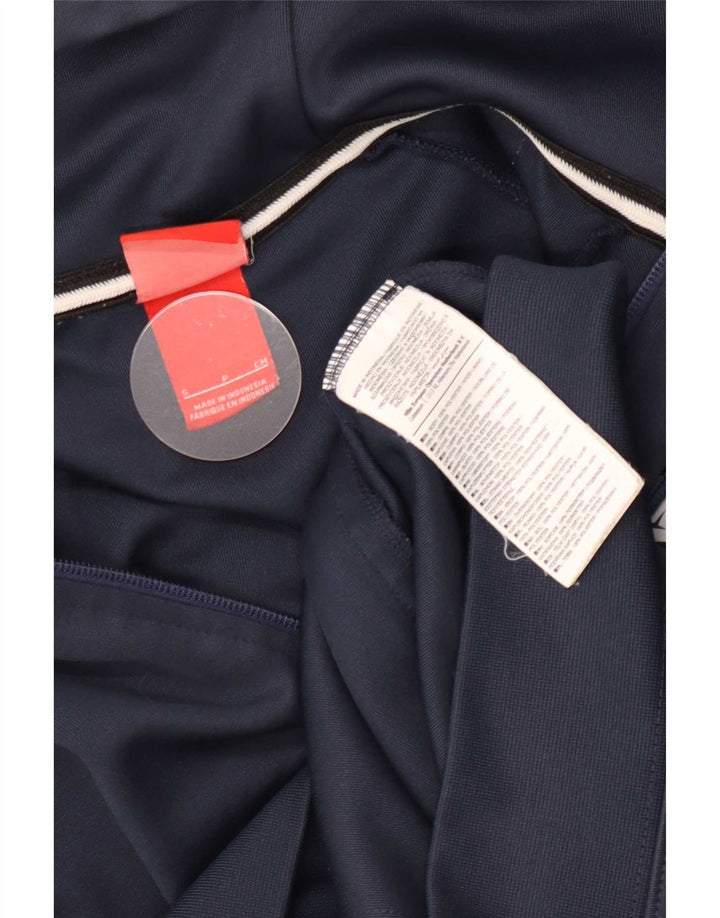 Nike Mens Zip Hoodie Sweater Small Navy Blue Colourblock Polyester