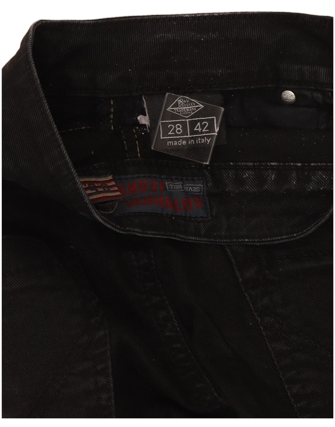 Roy Rogers Damen Seven Bell Slim Jeans W28 L33 Schwarz